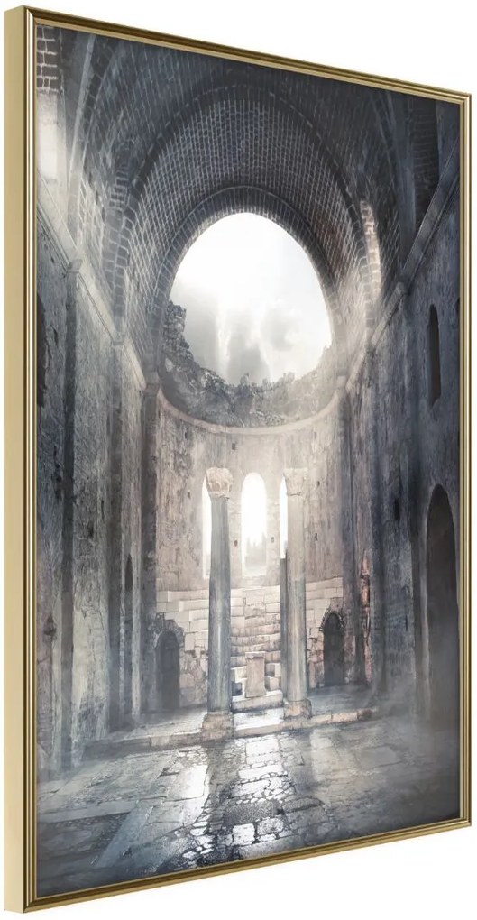 Αφίσα - Ruins of a Cathedral - 20x30 - Χρυσό - Χωρίς πασπαρτού