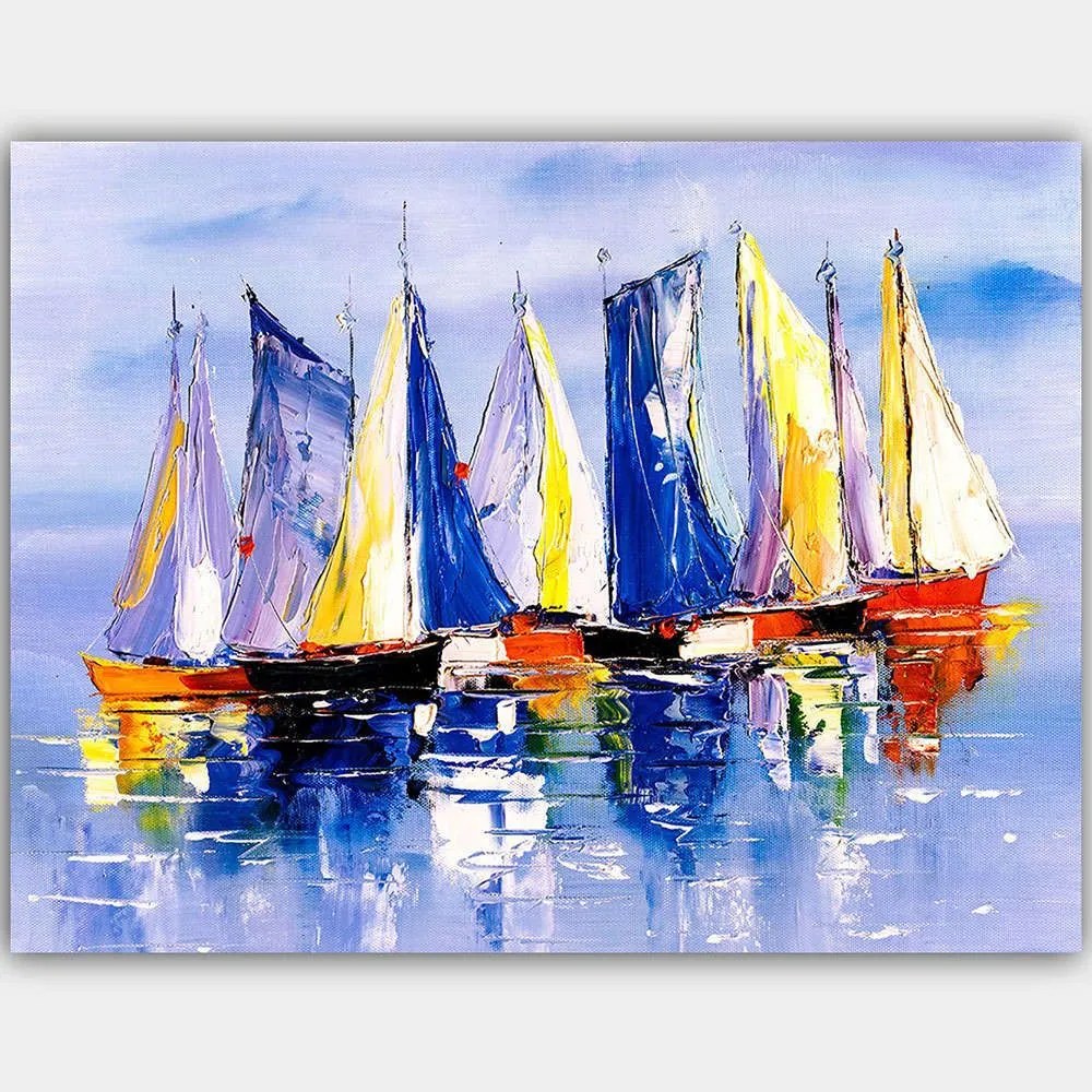 Πίνακας Καμβάς 441HPE2635 100x70cm Multi Wallity Οριζόντιοι Ξύλο, Καμβάς