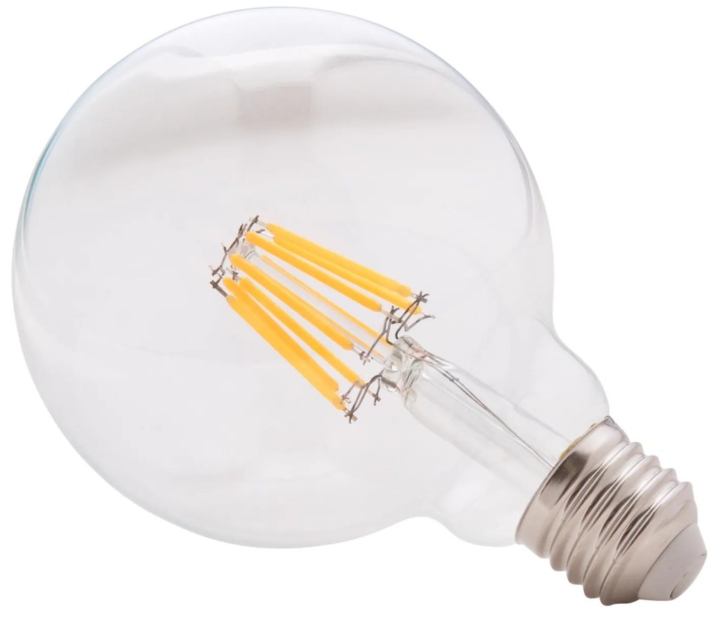 ΛΑΜΠΤΗΡΑΣ GLOBO LED FILAMENT 8W E27 3000K ΔΙΑΦΑΝΟΣ DIMMABLE