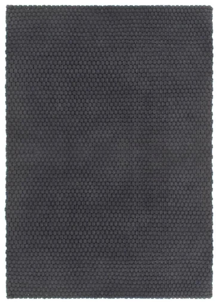 Χαλί Ορθογώνιο Ανθρακί 80 x 160 εκ. από Βαμβάκι - Ανθρακί