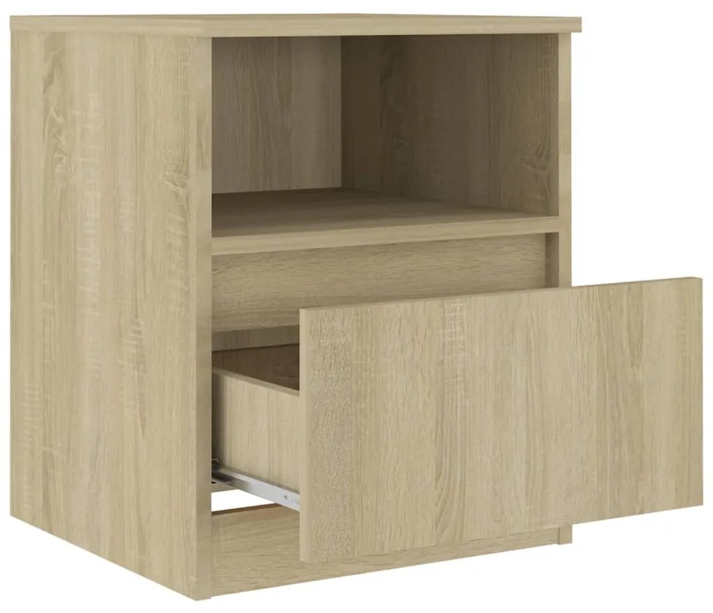 vidaXL Κομοδίνα 2 τεμ. Sonoma Δρυς 40 x 40 x 50 εκ. από Επεξ. Ξύλο