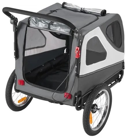 VEVOR Dog Bike Trailer, Supports up to 45 kg, 2-in-1 Pet Stroller Cart Bicycle Carrier for Small &amp; Large Dogs, Easy Folding Frame with Quick Release Wheel, Universal Bicycle Coupler, Internal Leash