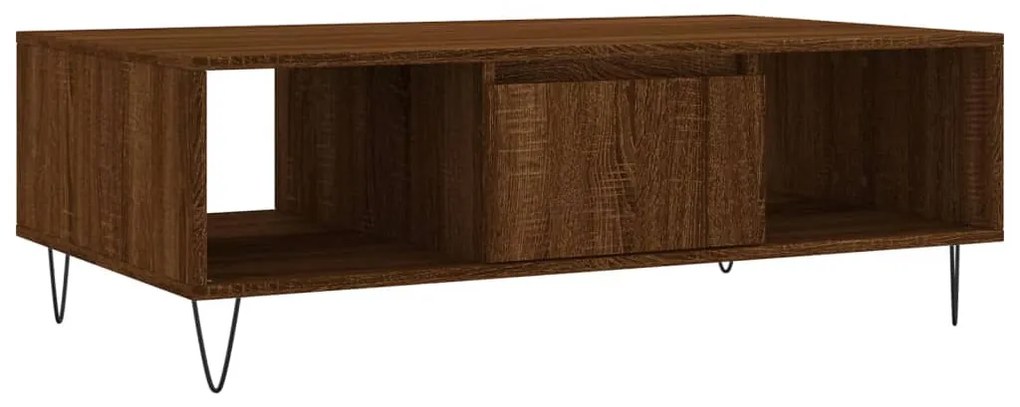 vidaXL Τραπεζάκι Σαλονιού Καφέ Δρυς 104x60x35 εκ. Επεξεργασμένο Ξύλο
