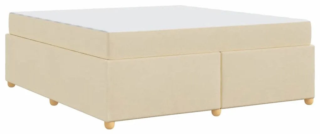 vidaXL Σκελετός Κρεβατιού με στρώμα Κρεμ 180 x 200 cm ύφασμα