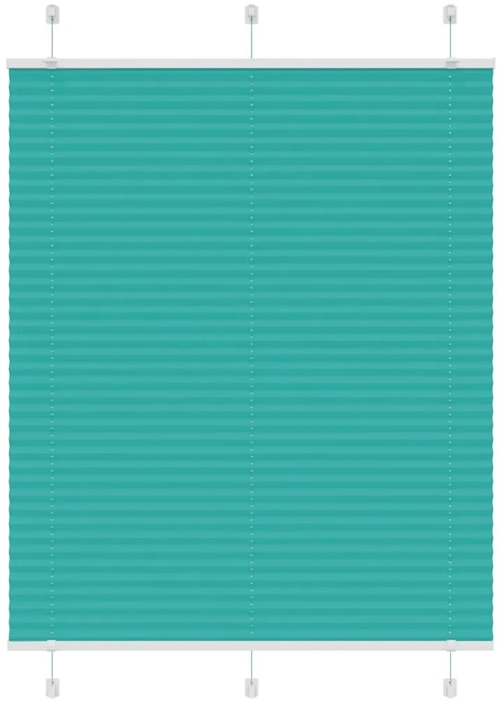 vidaXL Πλισέ περσίδα πετρόλ πράσινο 105x150 cm Πλάτος υφάσματος