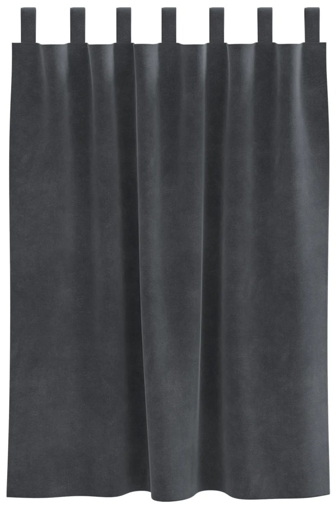 vidaXL Curtains Blackout με Κρεμαστές Λαβές 2 τμχ Ανοιχτό γκρι Βαμβάκι