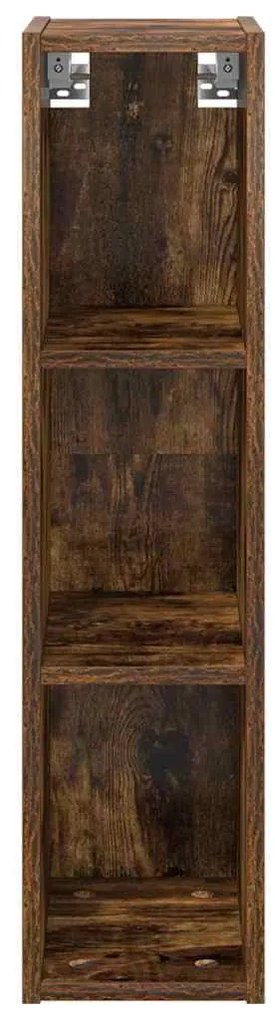 vidaXL Κρεμαστό ντουλάπι Riga Καπνιστό Δρύς 20 x 29,5 x 80 εκ.