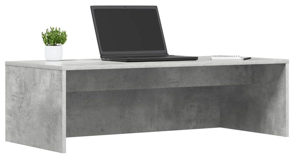 vidaXL Επιτοίχιο γραφείο Επιτοίχιο Σκυρόδεμα Γκρι 100 x 45 x 30 εκ