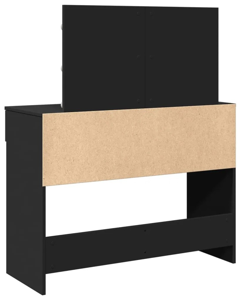 vidaXL Μπουντουάρ με LED Μαύρο 100x40x120 εκ.