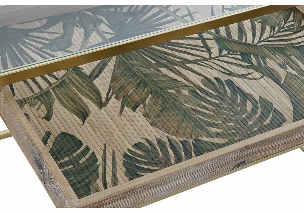 Τραπεζάκι Καφέ DKD Home Decor Χρυσό Φυσικό 90 x 60 x 45 cm