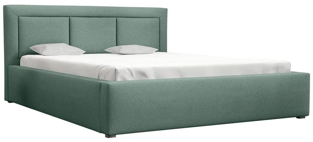 Κρεβάτι Pomona 100, Διπλό, Πράσινο, 160x200, Ταπισερί, Τάβλες για Κρεβάτι, 180x223x93cm, 127 kg | Epipla1.gr