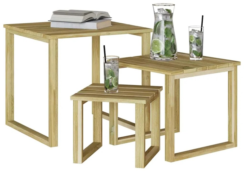 vidaXL Τραπέζι Ξαπλώστρας Καφέ 50.5 x 50 x 46 εκ.