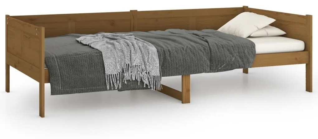 vidaXL Καναπές Κρεβάτι Καφέ Μελί 80 x 200 εκ. από Μασίφ Ξύλο Πεύκου