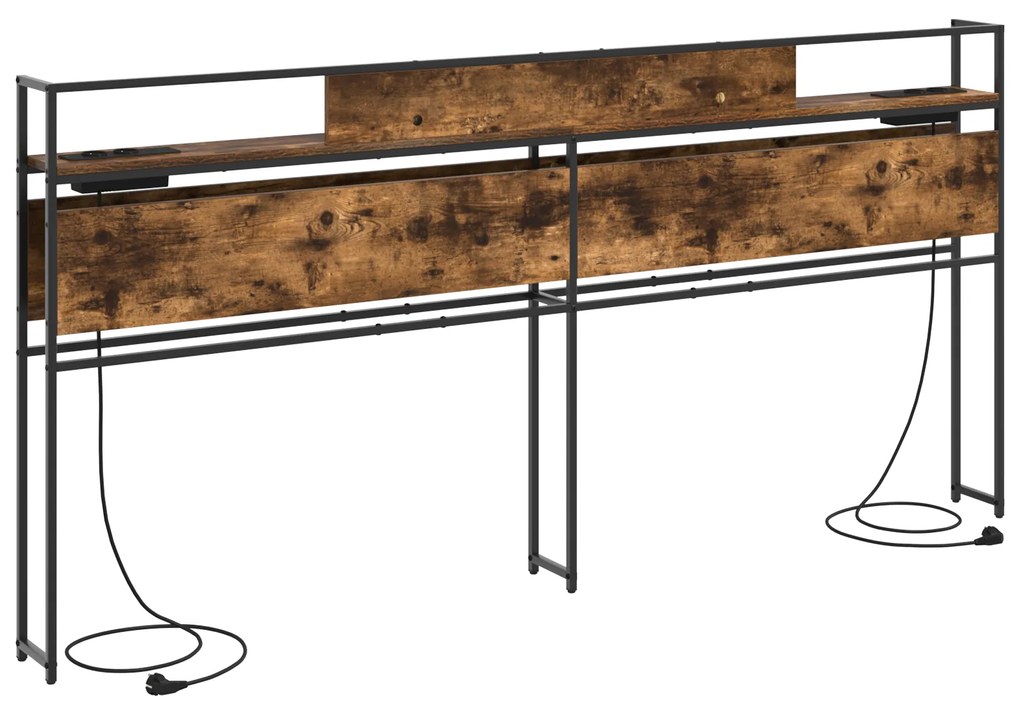 vidaXL Κεφαλάρι Αποθήκης Καπνιστή δρυς 180 cm Επεξεργασμένο ξύλο