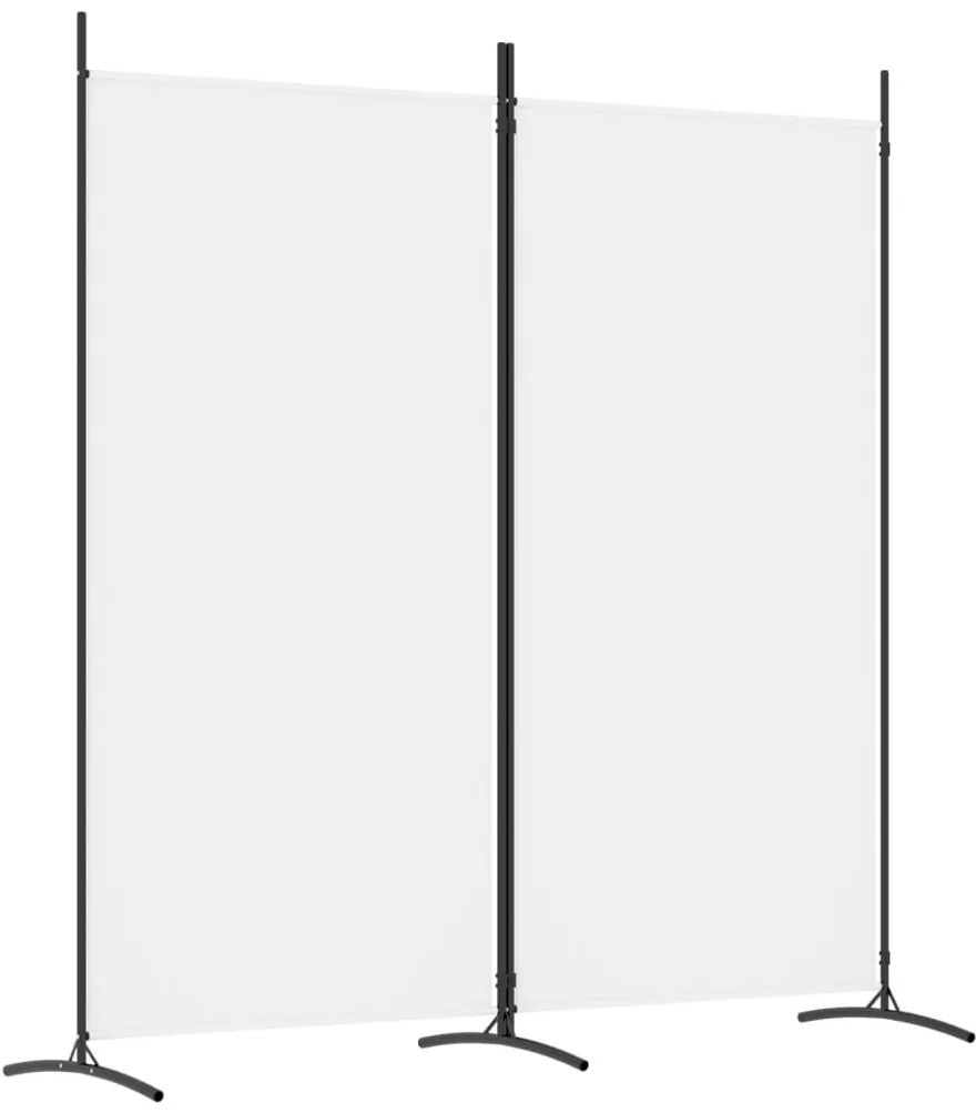 Διαχωριστικό Δωματίου με 2 Πάνελ Λευκό 175 x 180 εκ. από Ύφασμα - Λευκό