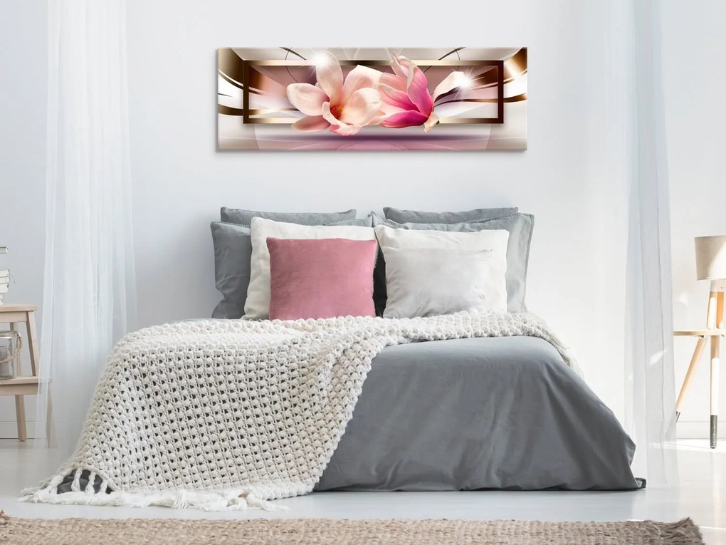 Πίνακας - Flowers outside the Frame (1 Part) Narrow 135x45