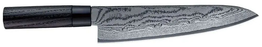 Μαχαίρι Chef Shippu Black FD-1596 27cm Από Δαμασκηνό Ατσάλι Silver-Black Tojiro Steel,Wood