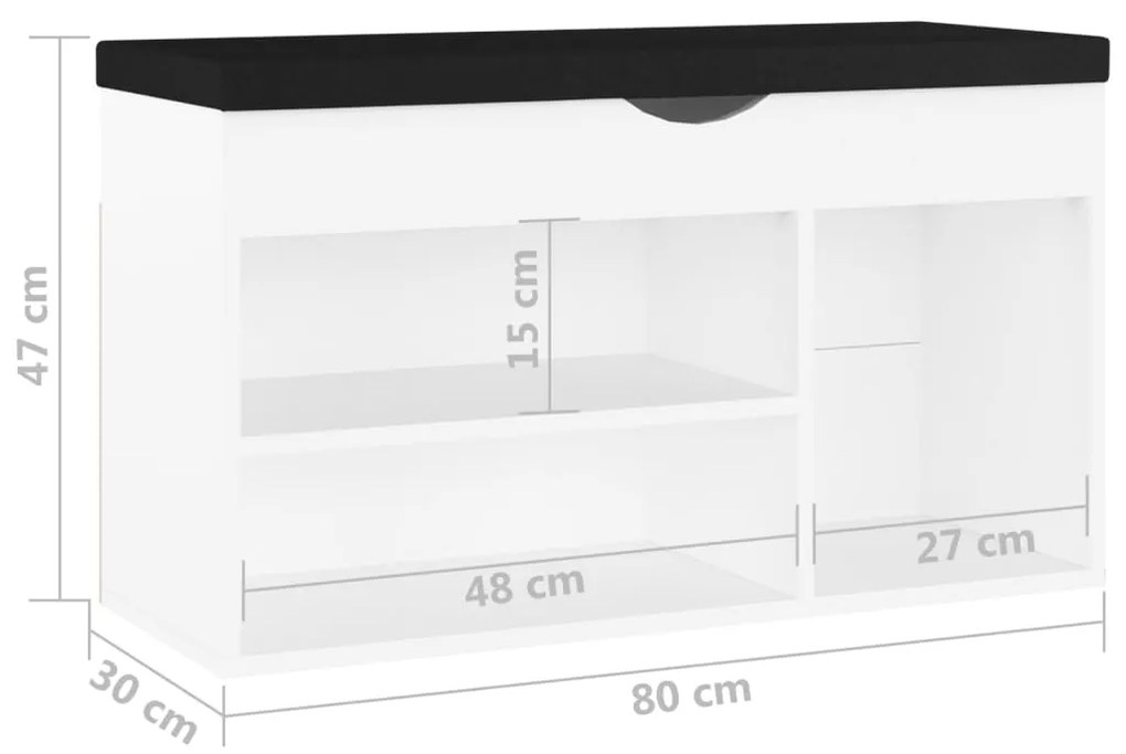 ΠΑΠΟΥΤΣΟΘΗΚΗ ΛΕΥΚΗ 80 X 30 X 47 ΕΚ. ΑΠΟ ΜΟΡΙΟΣΑΝΙΔΑ ΜΕ ΜΑΞΙΛΑΡΙ 326759