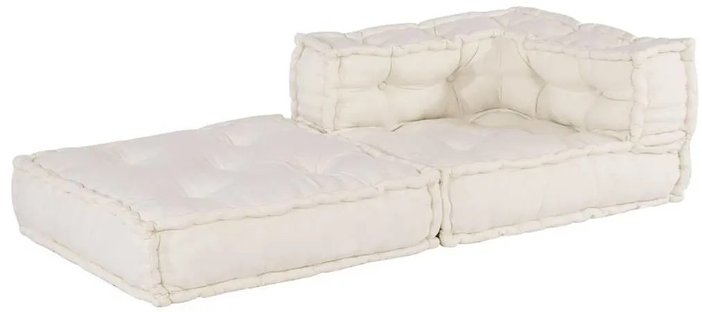 Modular Pouffe Cream 70x70x54 ύφασμα - Κρεμ
