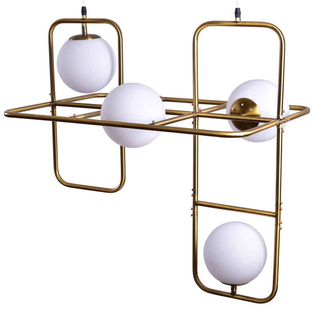 Φωτιστικό Οροφής  SE 133-4PL ATHEN PENDANT BRUSHED BRASS Γ4 - 77-3530 - 51W - 100W - 77-3530