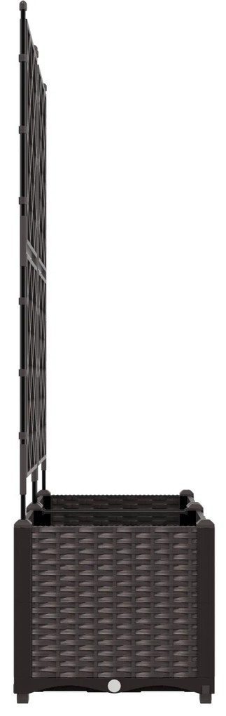 vidaXL Γλάστρα Κήπου με Πλέγμα 2 τεμ Καφέ 80x40x143 εκ