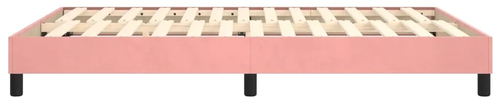 vidaXL Πλαίσιο Κρεβατιού Ροζ 140 x 190 εκ. Βελούδινο