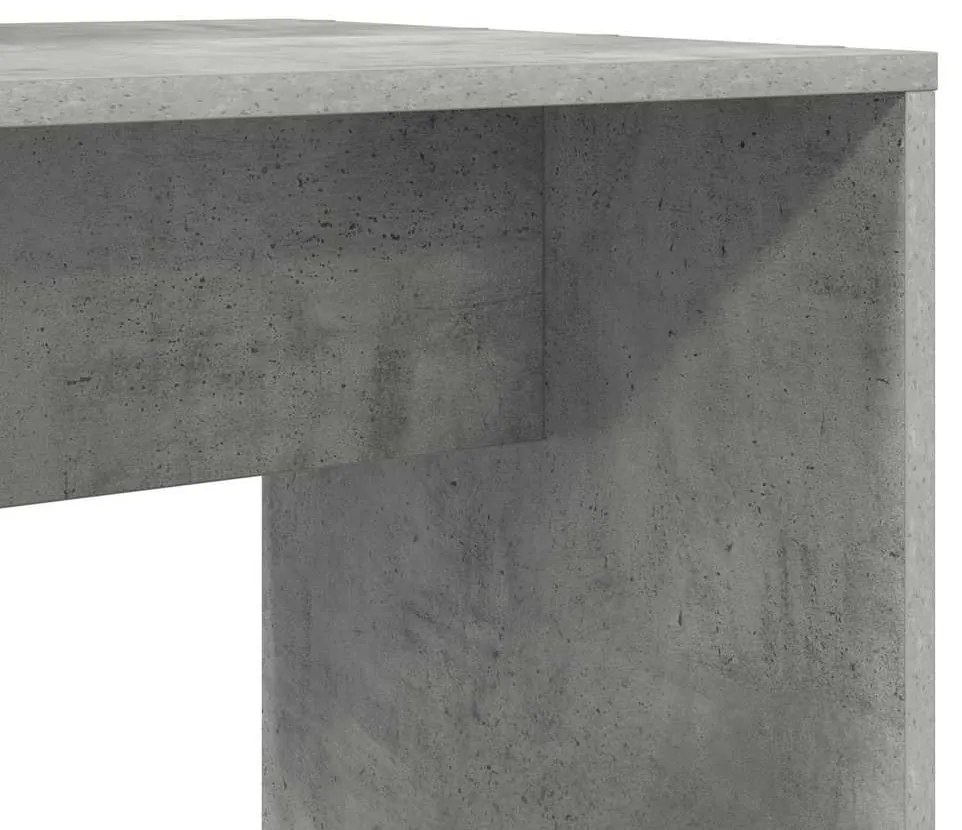 vidaXL Γραφείο με ράφι Γκρι σκυροδέματος 138.5 x 55 x 143 εκ