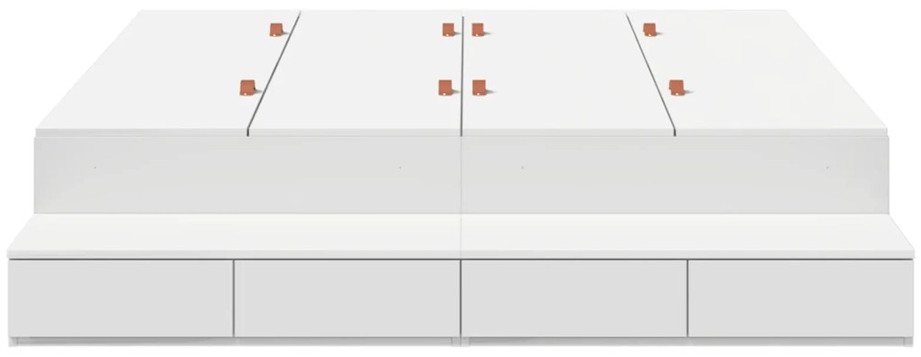 vidaXL κρεβάτι αποθήκευσης Λευκό 140x200 εκ