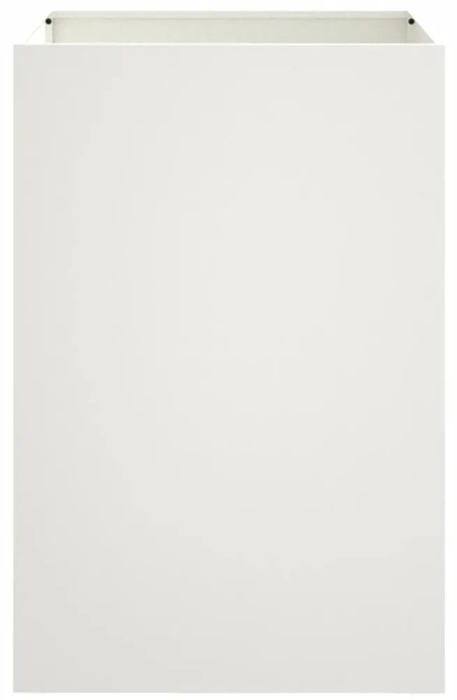 vidaXL Ζαρντινιέρα Λευκή 52x48x75 εκ. από Χάλυβα Ψυχρής Έλασης