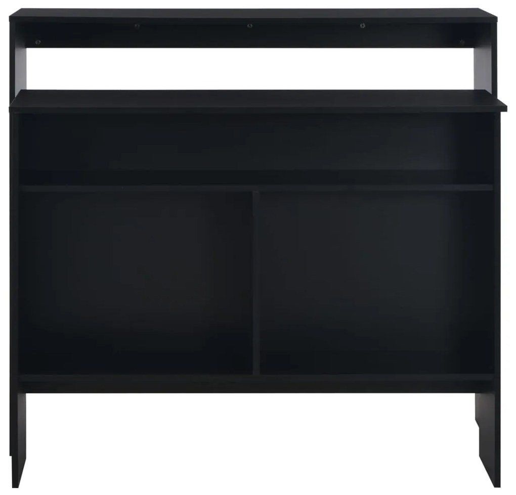 Τραπέζι Μπαρ με 2 Επιφάνειες Χρώμα Μαύρο 130 x 40 x 120 εκ. 280218