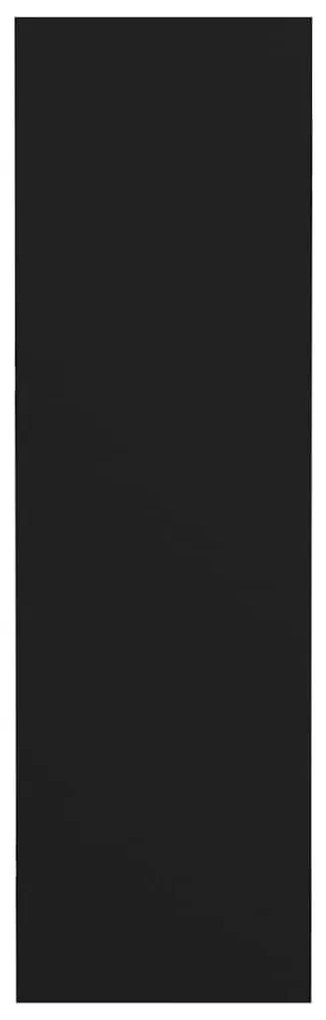 Παπουτσοθήκη Τοίχου Μαύρη 60 x 18 x 60 εκ. Μοριοσανίδα - Μαύρο