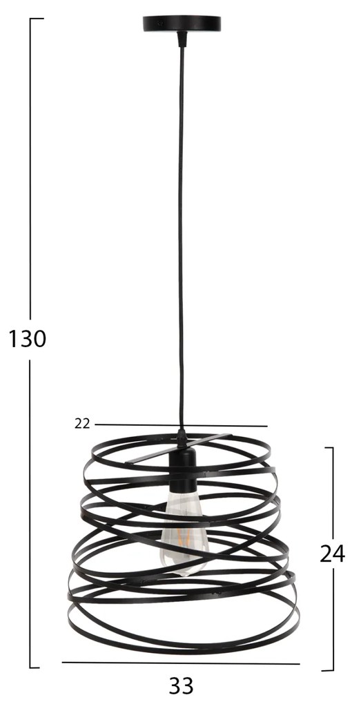 ΦΩΤΙΣΤΙΚΟ ΟΡΟΦΗΣ ΚΡΕΜΑΣΤΟ HM4129 ΜΑΥΡΟ ΜΕΤΑΛΛΙΚΟ ΚΑΠΕΛΟ 22-33x130Υεκ. - HM4129