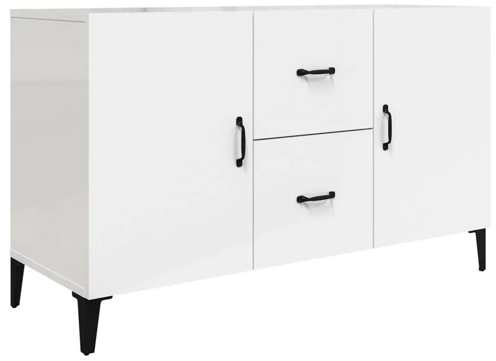 vidaXL Ντουλάπι Γυαλιστερό Λευκό 100 x 36 x60 εκ. Επεξεργασμένο Ξύλο