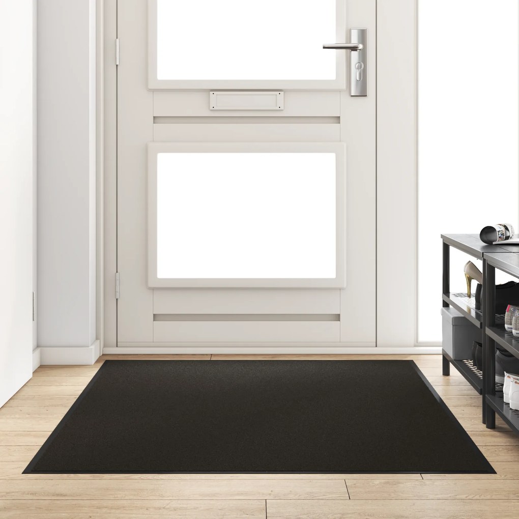 vidaXL Πατάκι Πόρτας Ορθογώνιο Μαύρο 120x180 εκ