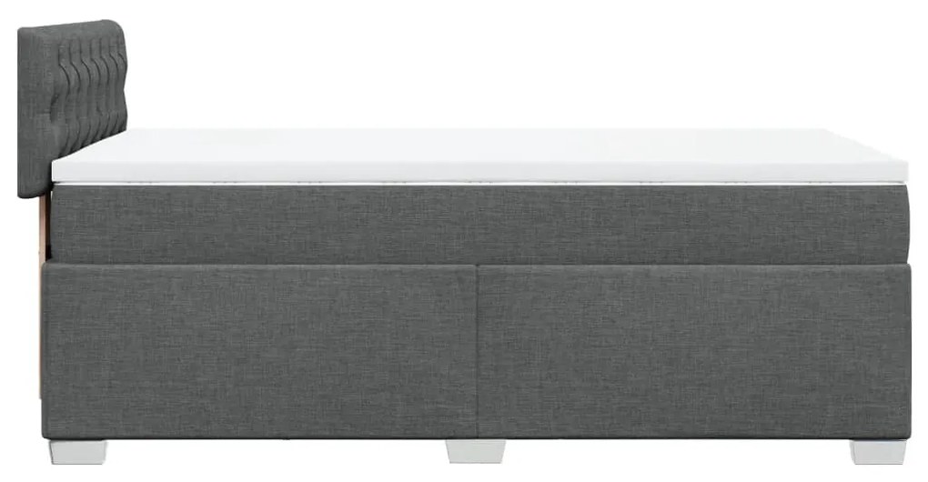 ΚΡΕΒΑΤΙ BOXSPRING ΜΕ ΣΤΡΩΜΑ ΣΚΟΥΡΟ ΓΚΡΙ 90X190 ΕΚ. ΥΦΑΣΜΑΤΙΝΟ 3288051