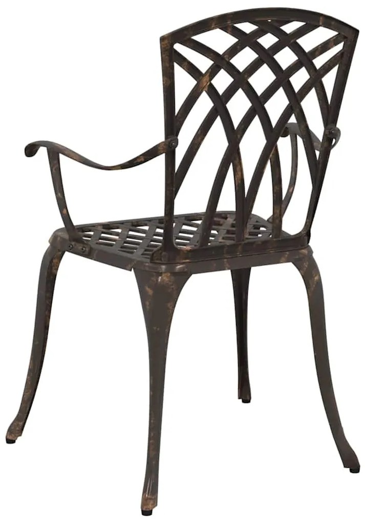 vidaXL Καρέκλα Κήπου 2 pcs Μπρονζέ 55 x 56.5 x 91εκ Αλουμίνιο