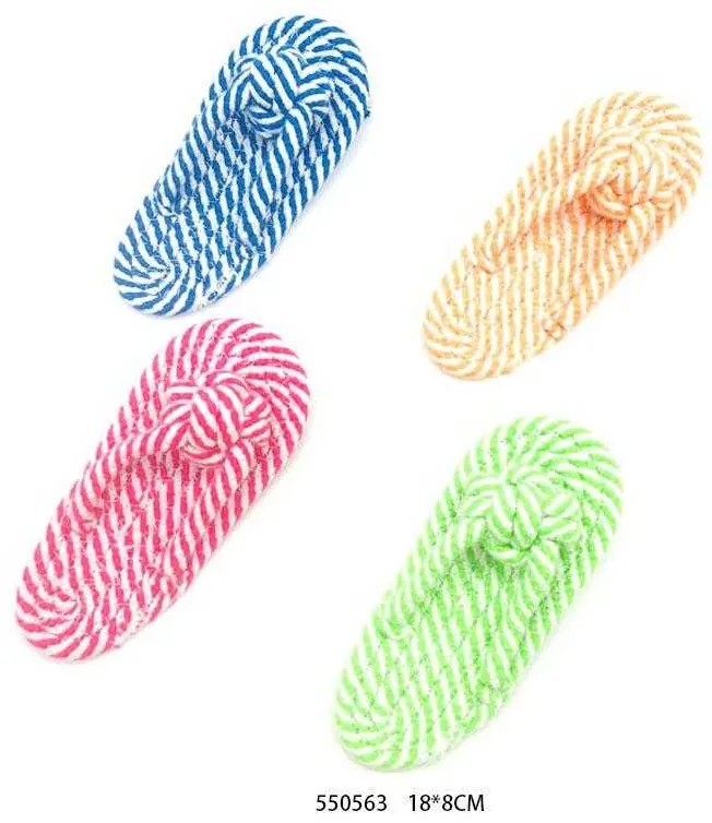 Παιχνίδι σκύλου σαγιονάρα από σχοινί - 18x8cm - 12pcs - 550563