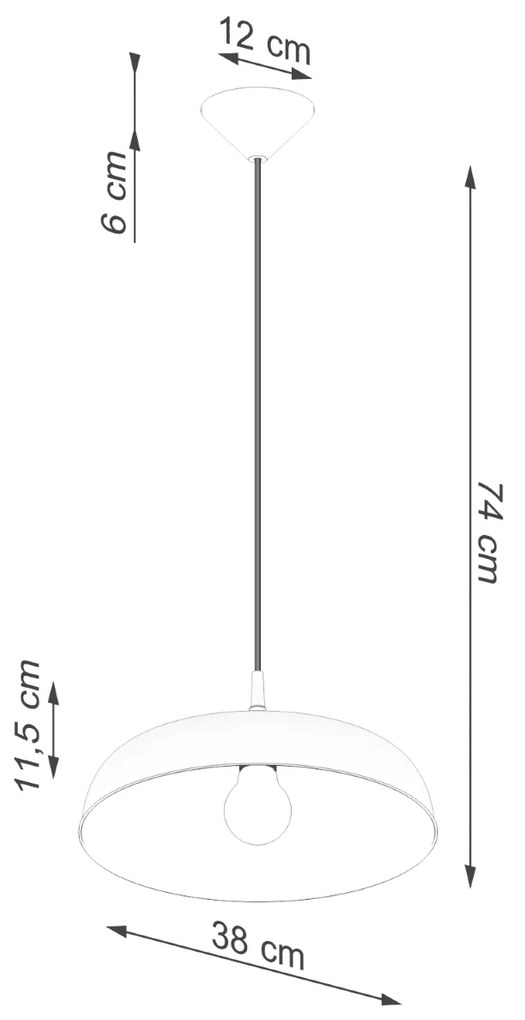 Κρεμαστό φωτιστικό GINA λευκό,χάλυβας,Ε27 1x15W LED