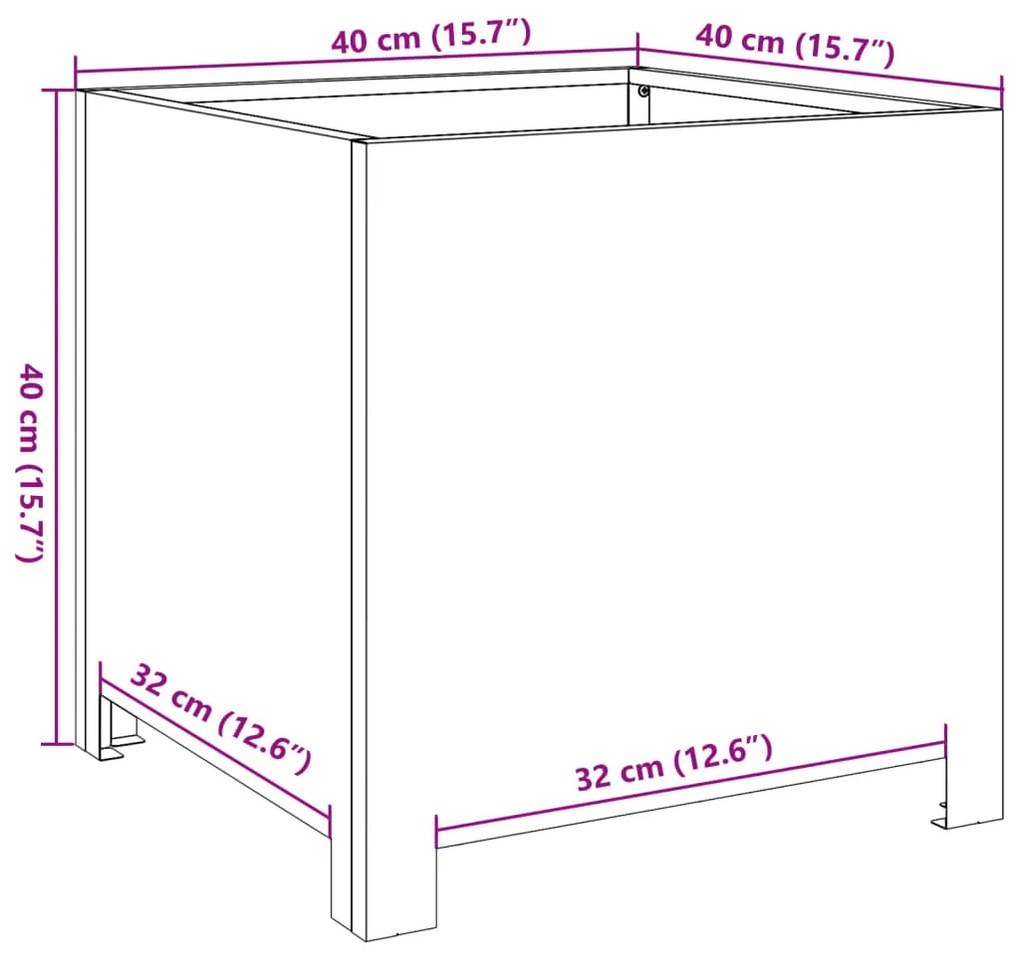 ΖΑΡΝΤΙΝΙΕΡΑ ΜΑΥΡΗ 40 X 40 X 40 ΕΚ. ΑΠΟ ΑΤΣΑΛΙ 851199