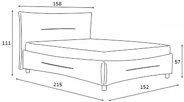 Κρεβάτι επενδυμένο HELENA 140x200 DIOMMI 45-834