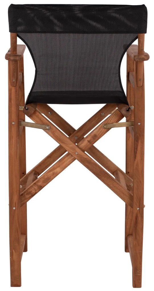 Σκαμπό Μπαρ Σκηνοθέτη ΛΗΜΝΟΣ C10374.05 Καρυδί Εμποτισμού με Μαύρο Textilene 58x58x118 εκ. 58x58x118 εκ.