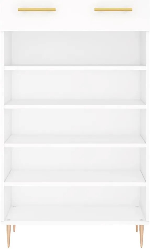 vidaXL Παπουτσοθήκη Λευκή 60 x 35 x 105 εκ. από Επεξεργασμένο Ξύλο
