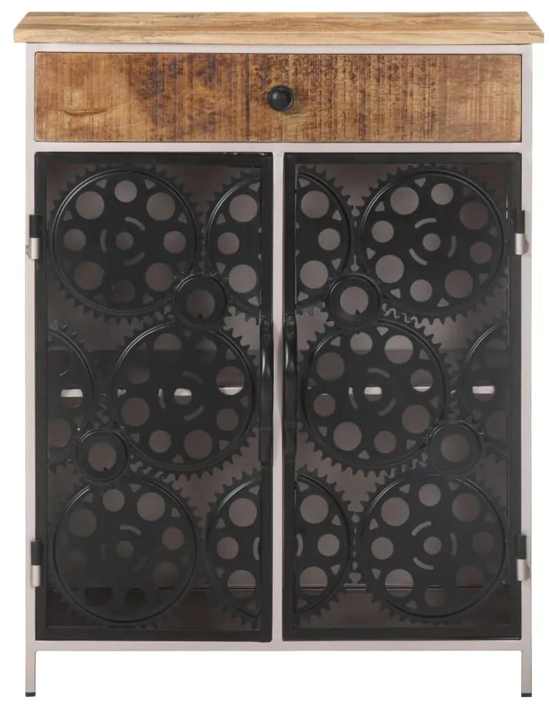 Ντουλάπι 60 x 35 x 75 εκ. από Ακατέργαστο Ξύλο Μάνγκο &amp; Σίδερο - Καφέ