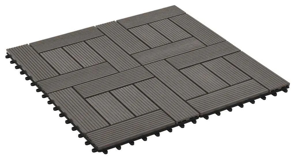 vidaXL Πλακάκια Deck 22 τεμ. Σκούρο Καφέ 30 x 30 εκ. 2 μ² από WPC