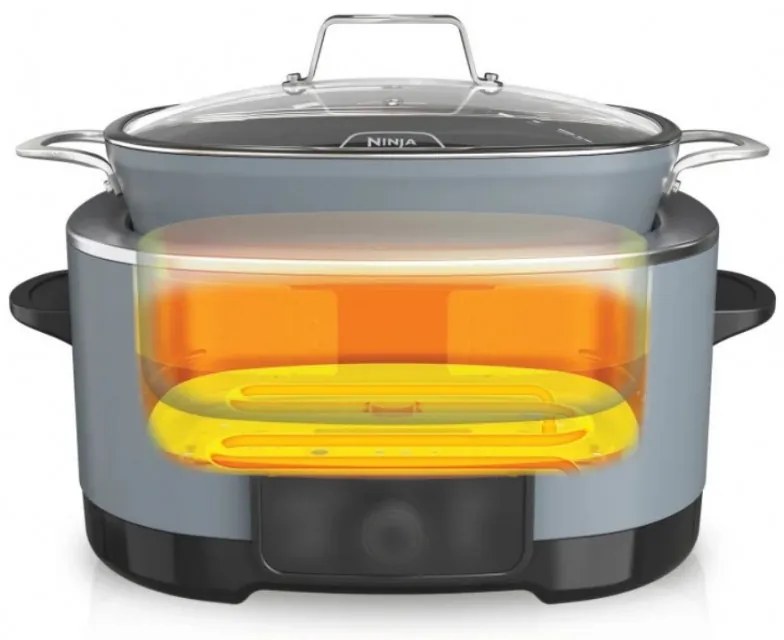 Ninja Foodi PossibleCooker 8in1 MC1001EU, 1200W, 8 l, 8 προγράμματα, Κεραμική επίστρωση, Χρονοδιακόπτης, Τριπλή θερμότητα σύντηξης, Μπλε/Μαύρο