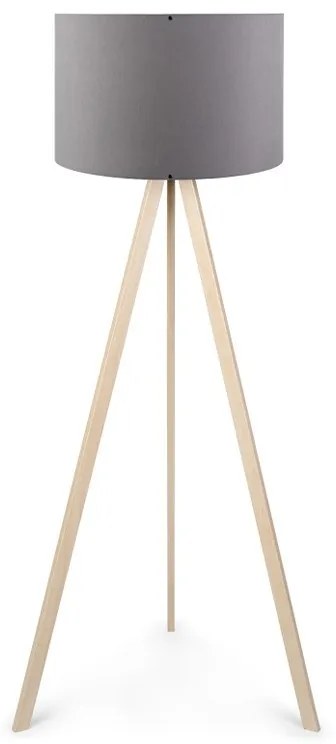 Megapap Φωτιστικό Δαπέδου Rosling Mdf/Ύφασμα Pvc Φυσικό/Ανθρακί 38x21x140εκ.