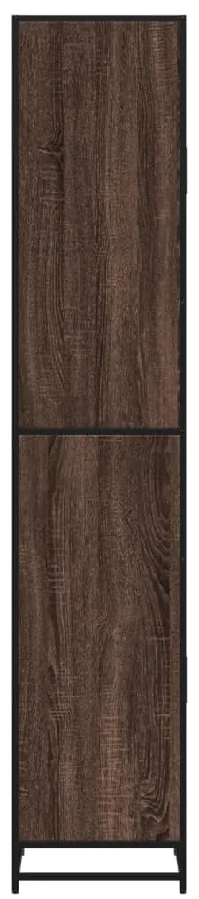 vidaXL Ντουλάπι μπάνιου καφέ δρυς 35x37,5x188,5 cm Κατασκευασμένο ξύλο