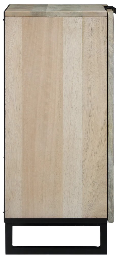 vidaXL Πλαϊνό γραφείο Λευκό 60 x 33.5 x 75 εκ. Μασίφ ξύλο μάνγκο