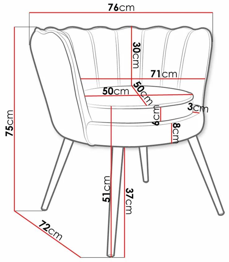 Πολυθρόνα Comfivo 319, Τριανταφυλλί, 75x76x72cm, 12 kg, Ταπισερί, Πόδια: Μέταλλο | Epipla1.gr