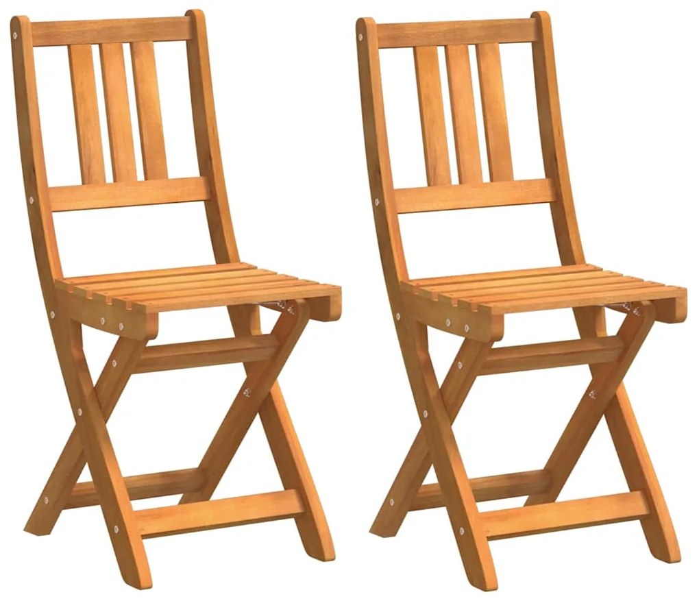 vidaXL Καρέκλα Κήπου 2 pcs Φυσικό Λάδι 40 x 42 x 85 εκ